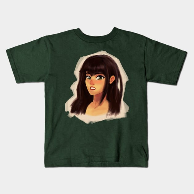 brunette Kids T-Shirt by Bertoni_Lee